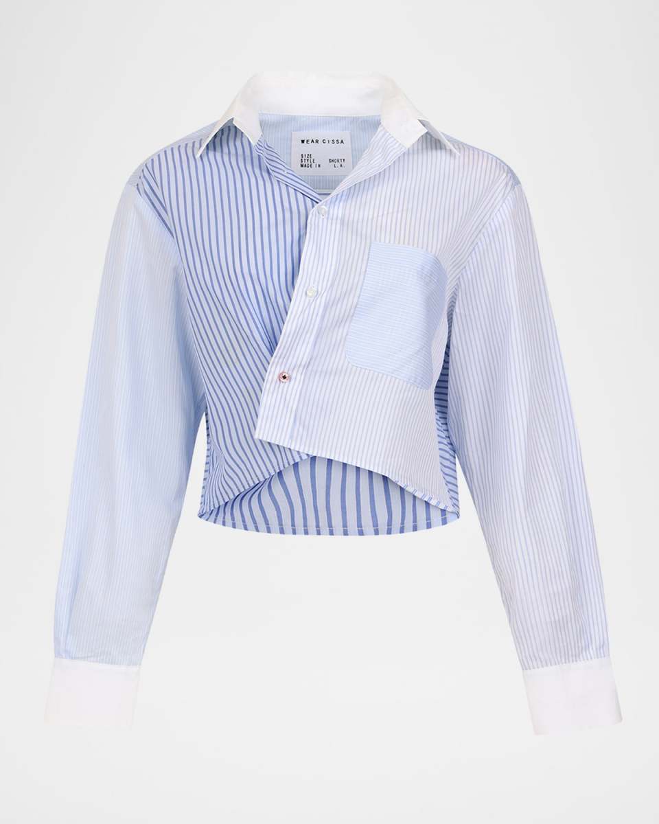 The Shorty Mixed Stripe Cropped Shirt
